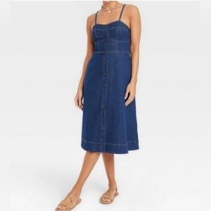 Universal Thread Women's Sleeveless Denim Corset Denim Dress Size Medium